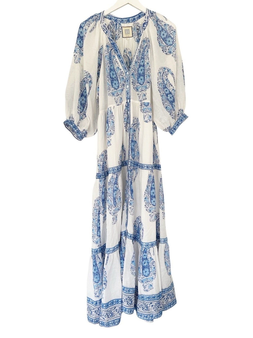 Bell by Alicia Bell • Clara Maxi Dress in Blue Paisley
